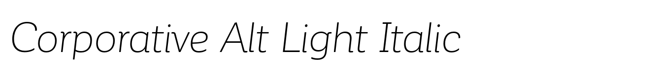 Corporative Alt Light Italic image